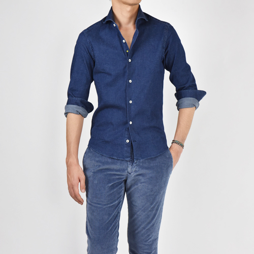 giannetto ストレッチ ダンガリーシャツ VINCI FIT | DUE blog