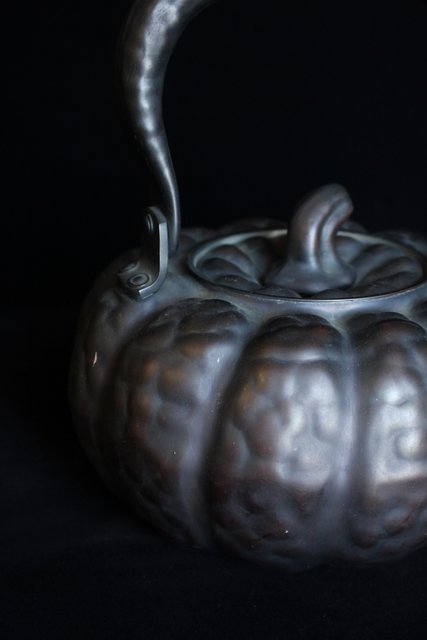 皆川堂 鎚起銅器 南瓜型水注 M063｜骨董店 のびる 古美術 骨董 和風