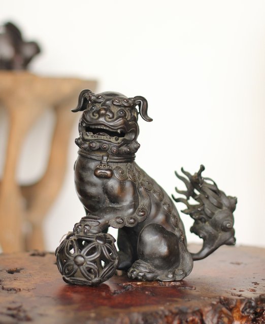 NM 中国 古銅 双獅子耳香炉 在銘 M R9067 NM 中国 古銅 双獅子耳香炉