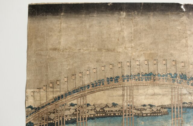 葛飾北斎 HOKUSAI 諸国名橋奇覧 摂州天満橋 木版画 Z547｜骨董店