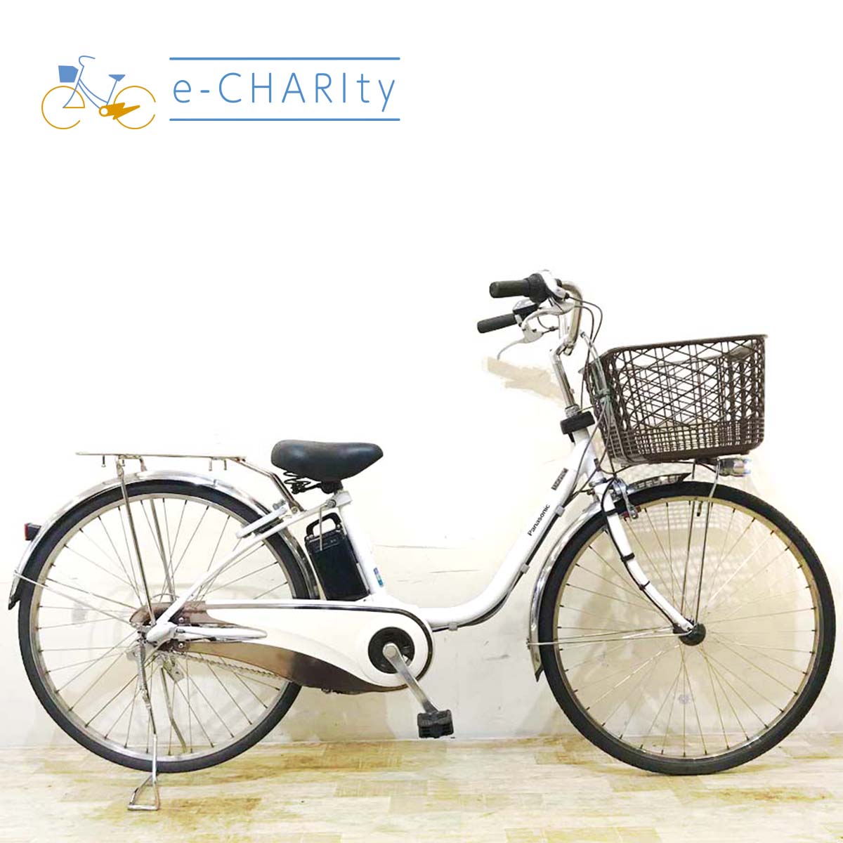 中古電動自転車 パナソニック ビビライトU 26インチ ホワイト 横浜