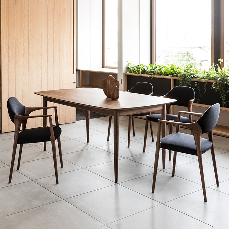 KUNST ダイニングテーブル 幅200cm DB7300 ウォールナットナチュラル