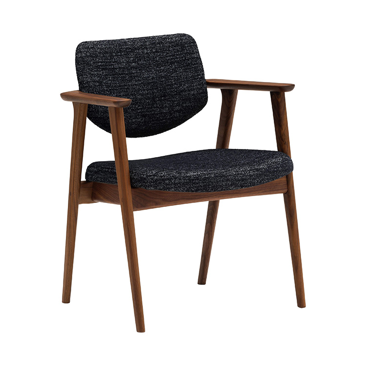 アームチェア CW6850(ハードシート) ブラック ウォールナット