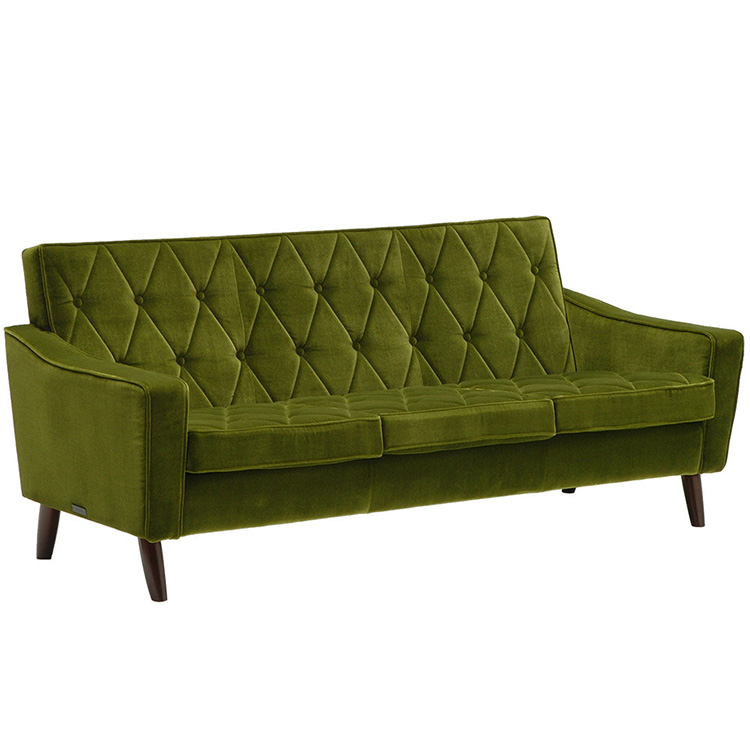 昭和レトロ オールド カリモク グリーン モケット 1人掛け ソファ③