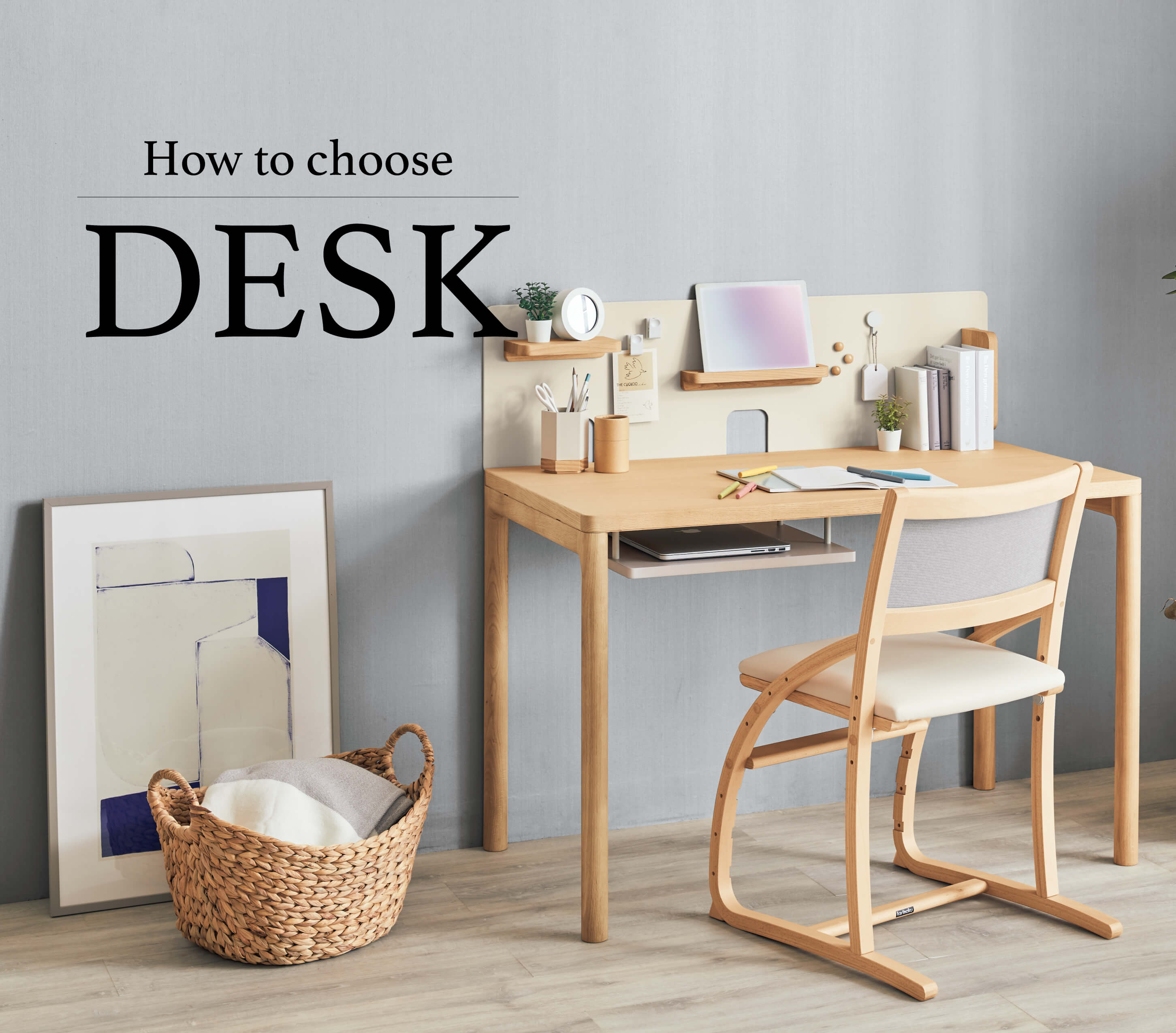 カリモク 学習机、椅子、ワゴンセットカリモク家具 学習机セット(机