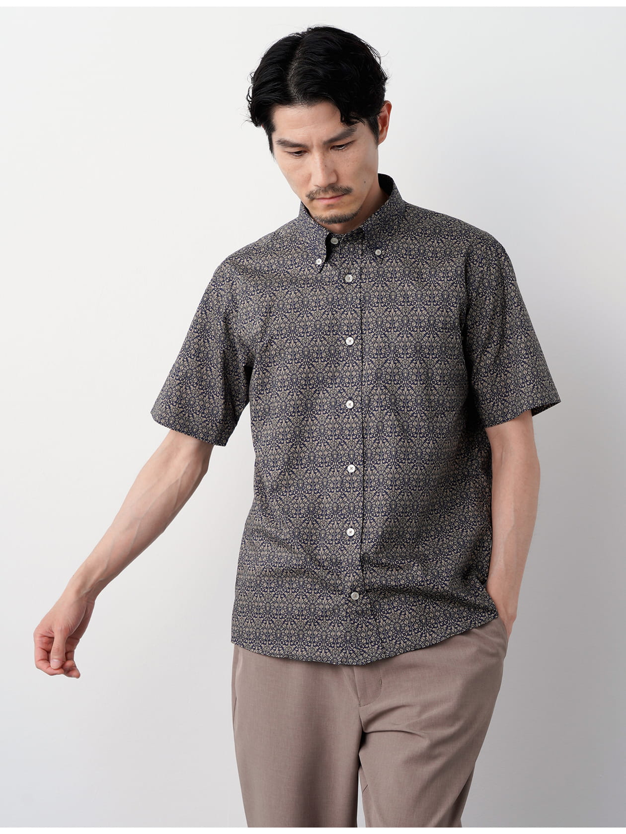 スペシャルプライス】ピーコックプリント半袖シャツ/ MADE WITH