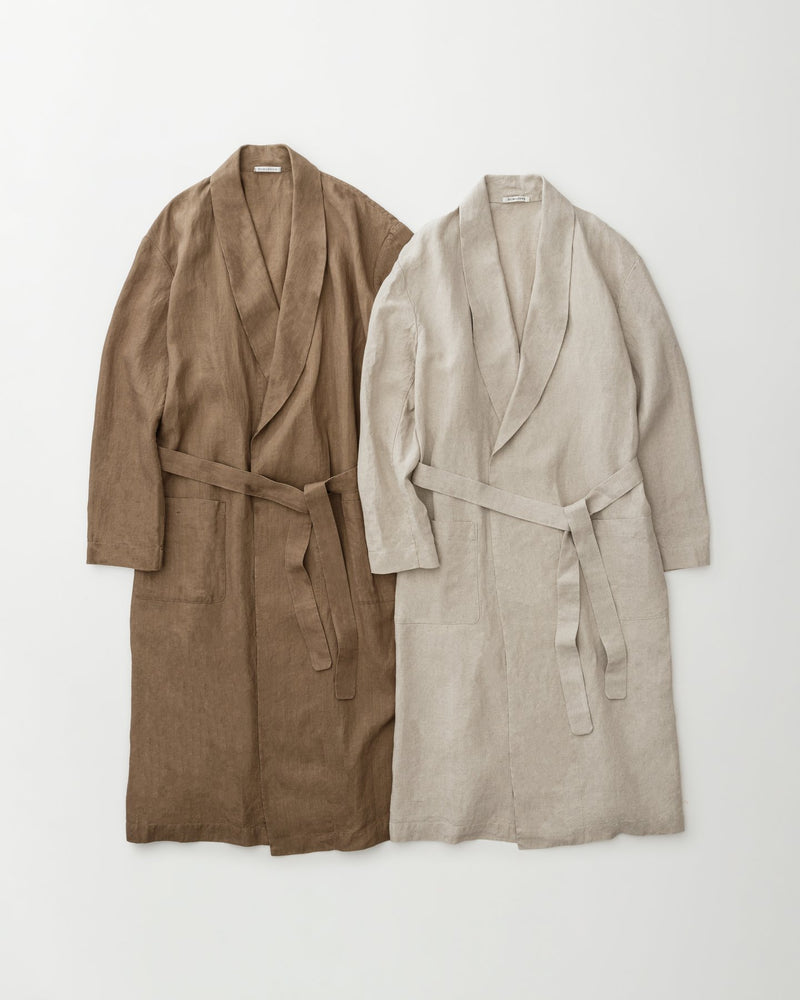 Raw smooth linen robe – ÉCHAPPER | エシャペ