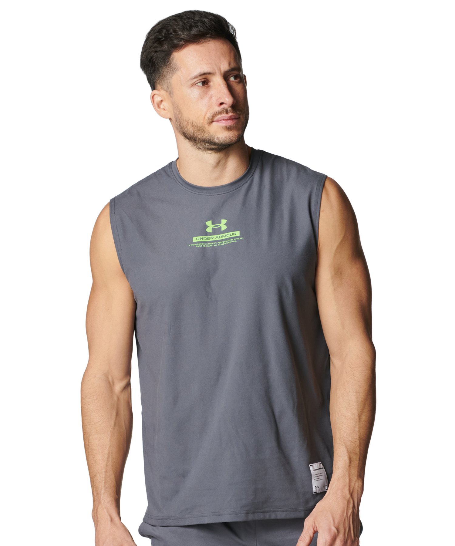 Under Armour 緑色 ノースリーブ シャツ アンダーアーマー公式】 UA