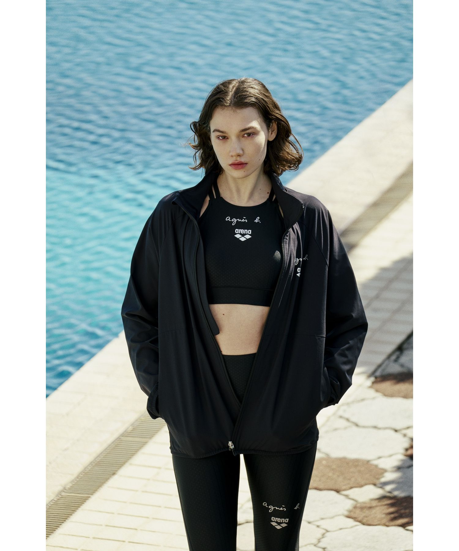 agnes b. x arena セパレーツ ロングスパッツ スイムウェア ｜agnès b