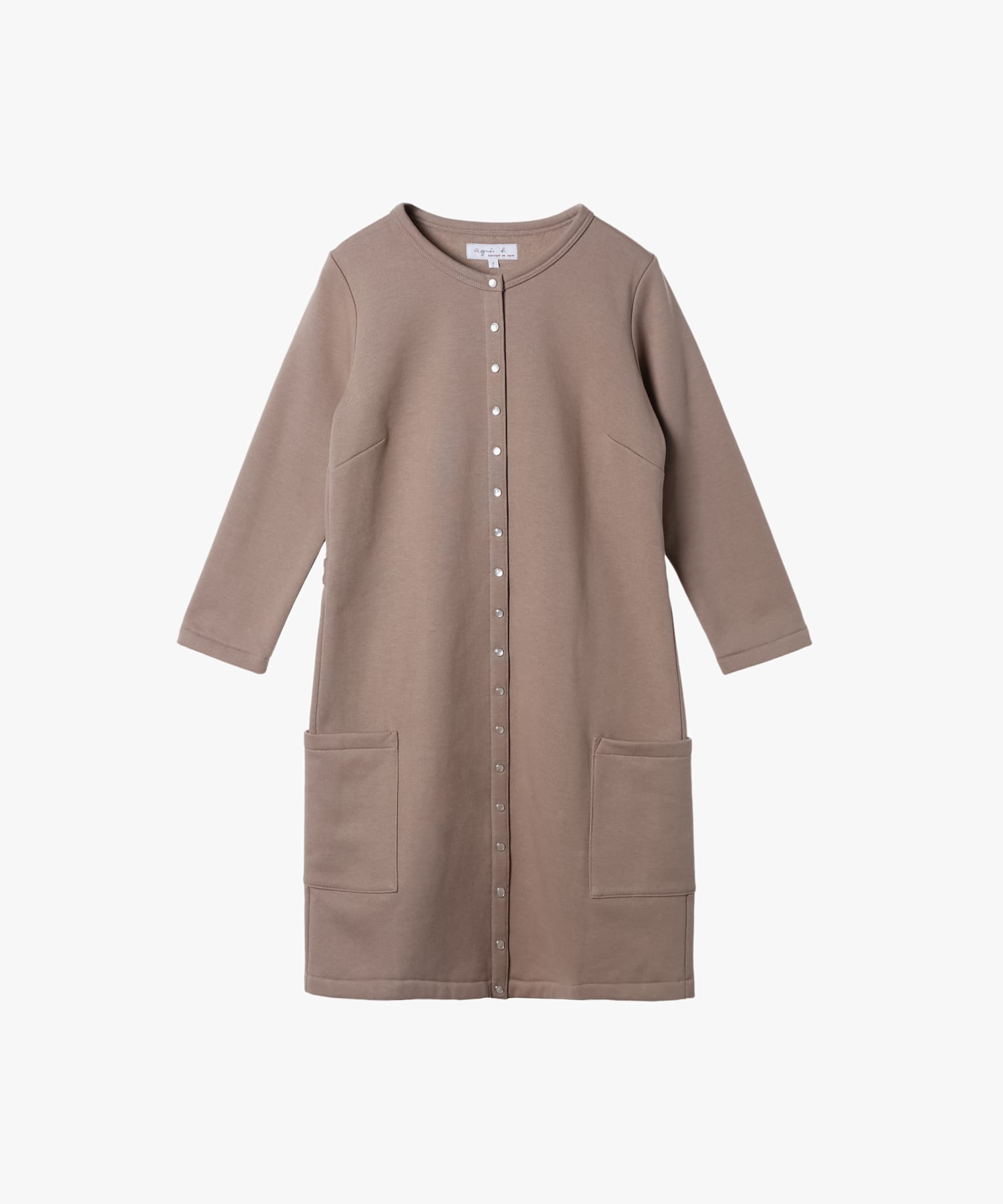 agnès b. オーガニックコットン7分袖カーディガンプレションRobe agnès