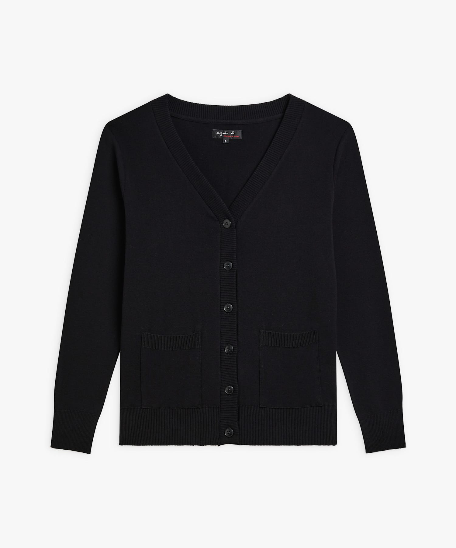 コットン Vネック 長袖 ニット カーディガン 