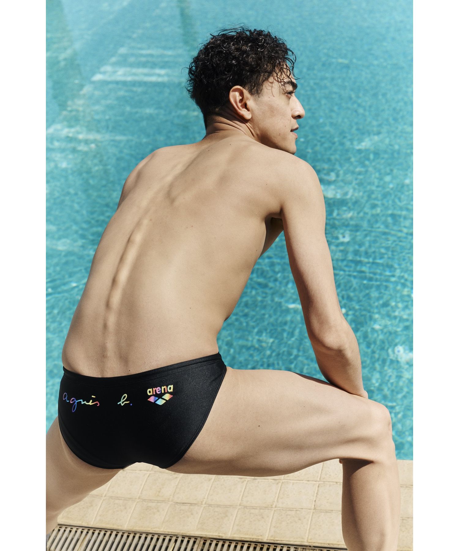 agnes b. x arena メンズ トレーニング リミック スイムウェア ｜agnès