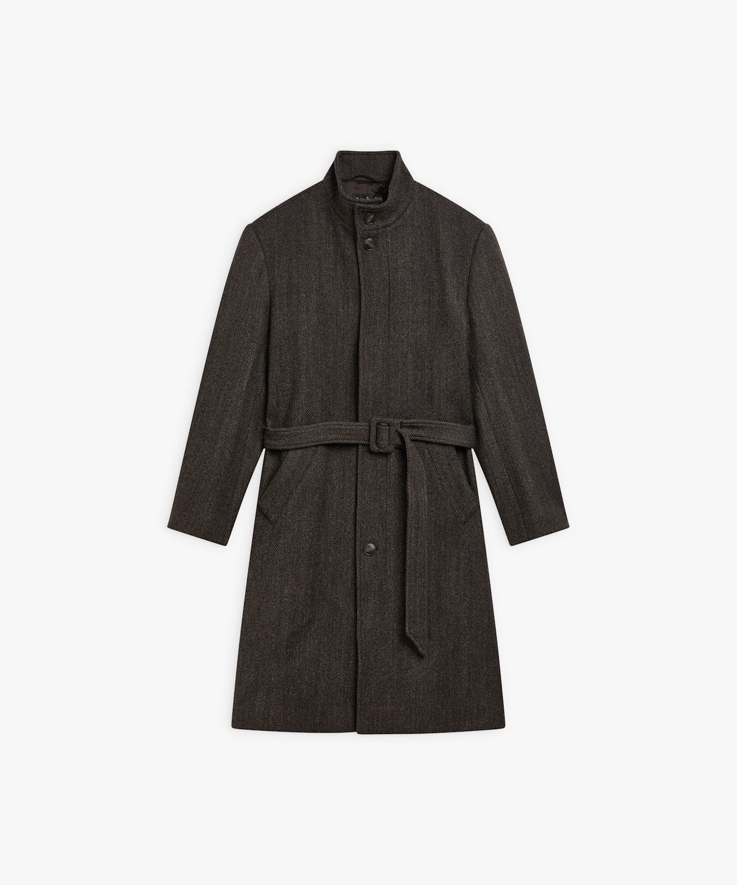 メンズ ウール ハイネック ロングコート ｜agnès b. HOMME（オム