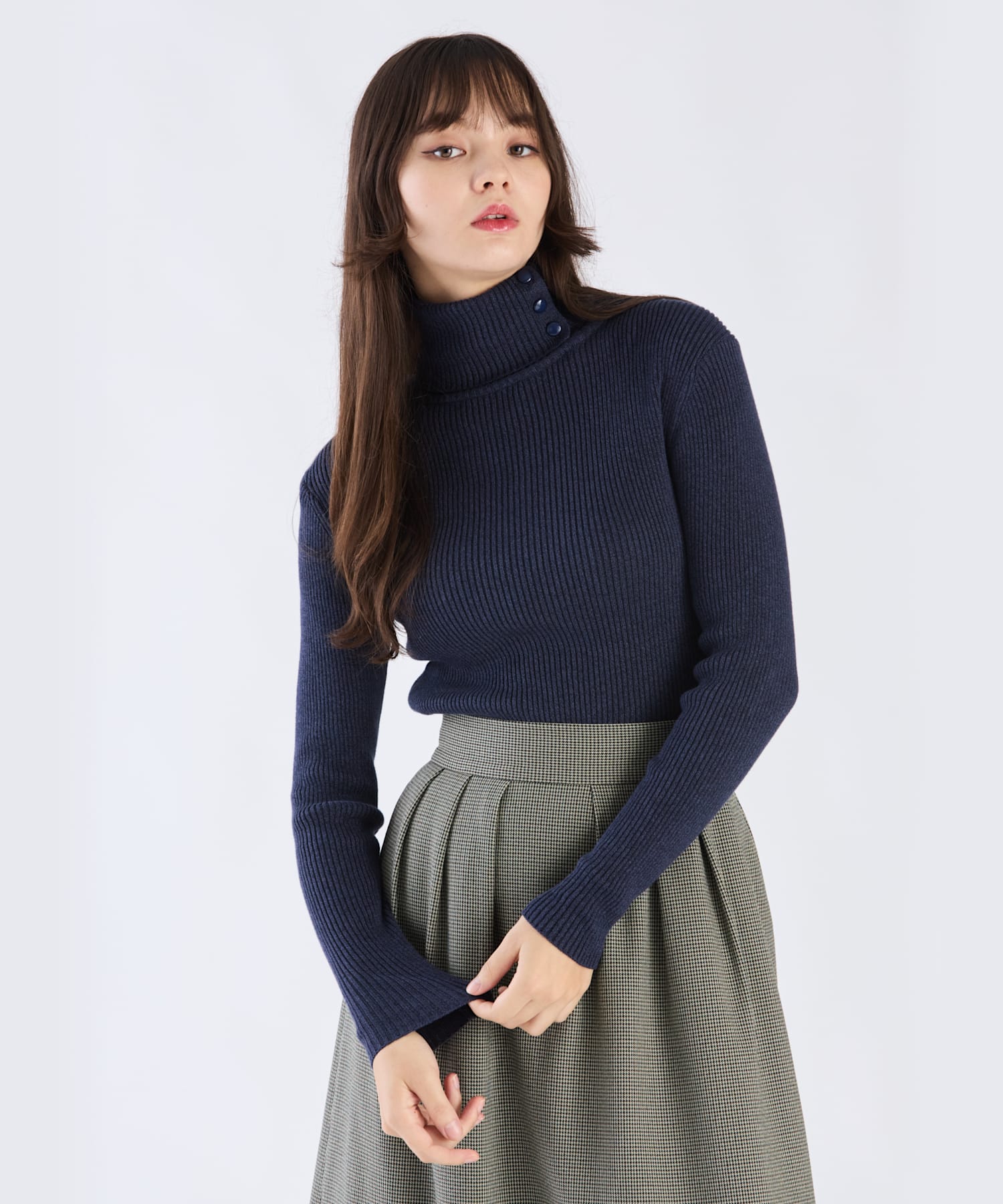 タートルネック ニット プルオーバー ｜To b. by agnès b.（トゥービー