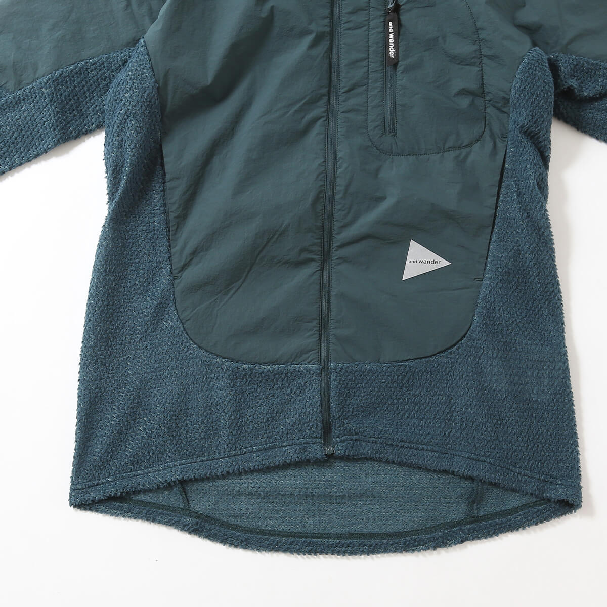 and wander アンドワンダー アルファダイレクトf/zフーディ(M ブラック