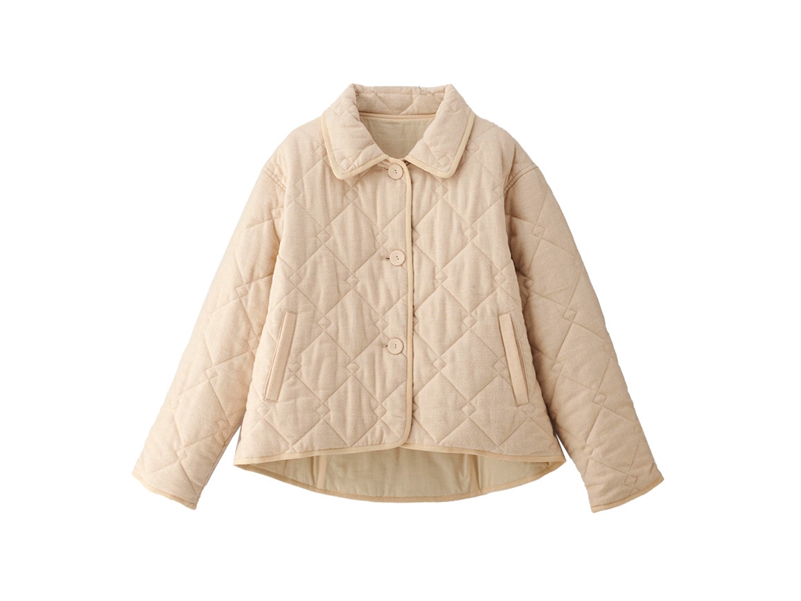 コットンダイヤキルトグラフェンジャケット(02_M 24_ベージュ