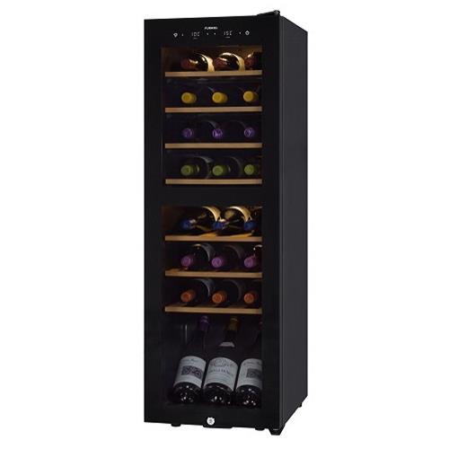 設置】さくら製作所 SAB90G ピュアブラック FURNIEL ワインセラー 93L