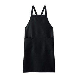 胸当てエプロン FK7168－16 ブラック| 作業服・作業着