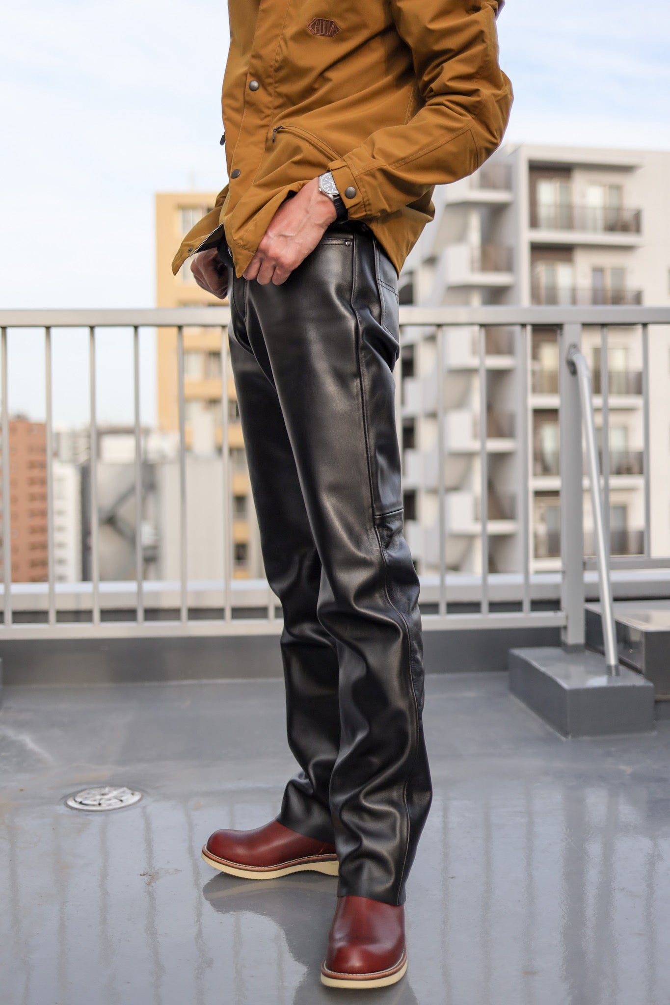 革パンツ ストレート レザーパンツ｜カドヤ公式オンラインショップ