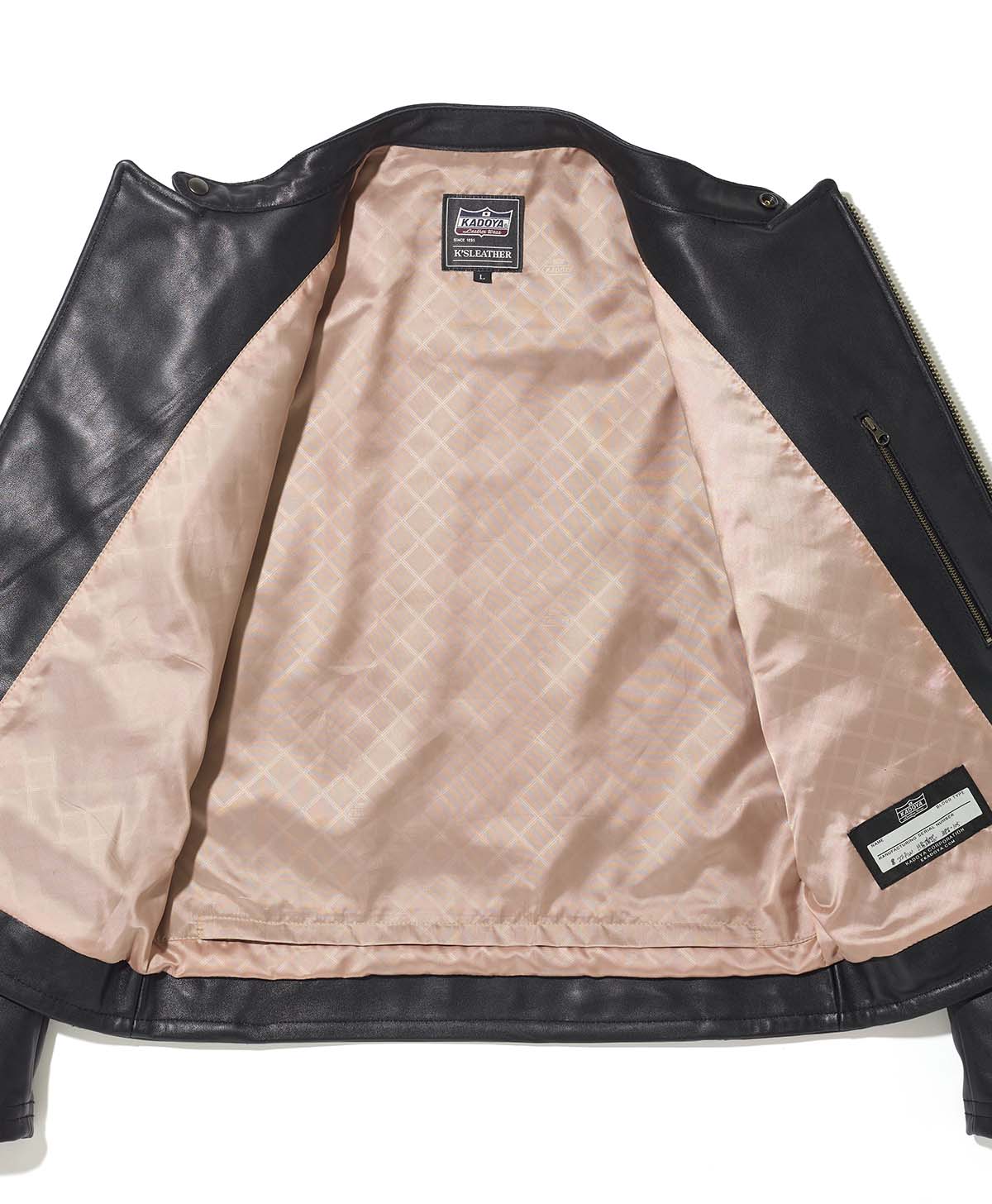 Lighting×KADOYA リバーシブルライダースブルゾン 革ジャン セミダブル