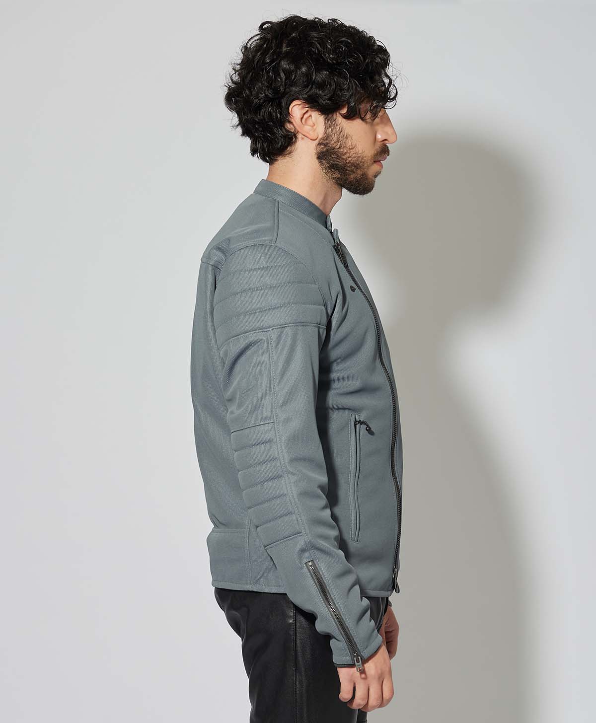 mute メッシュ ジップアップジャケット XLサイズ グレー メッシュ