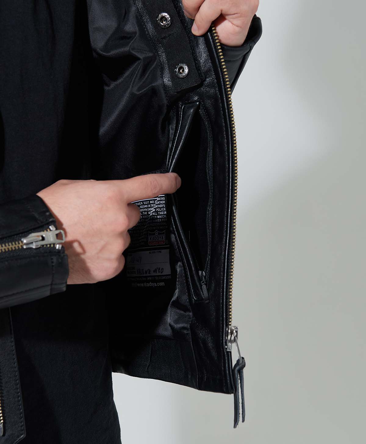 革ジャン レザーパテッドジャケット｜カドヤ公式オンラインショップ