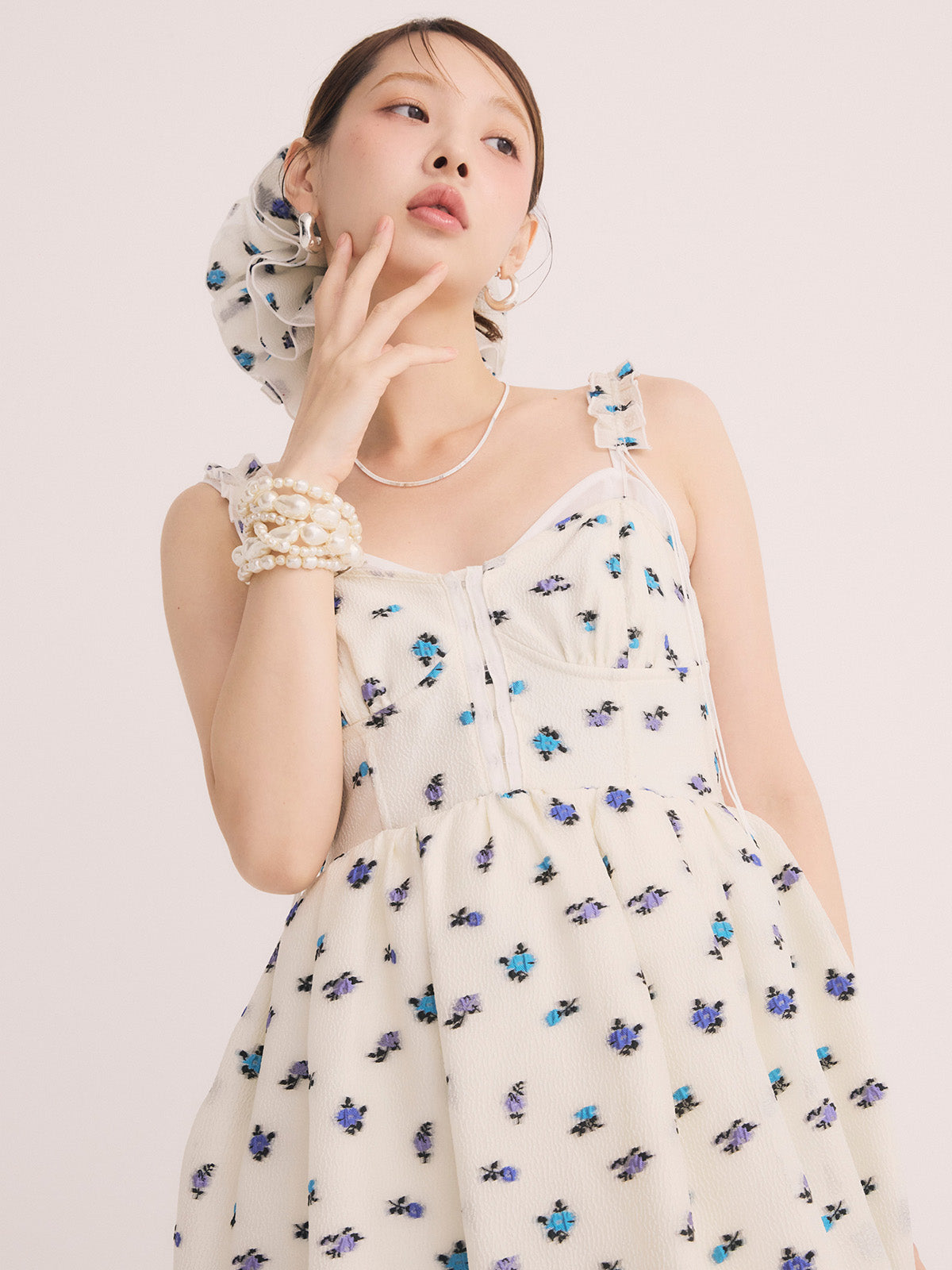 フラワージャガードワンピース