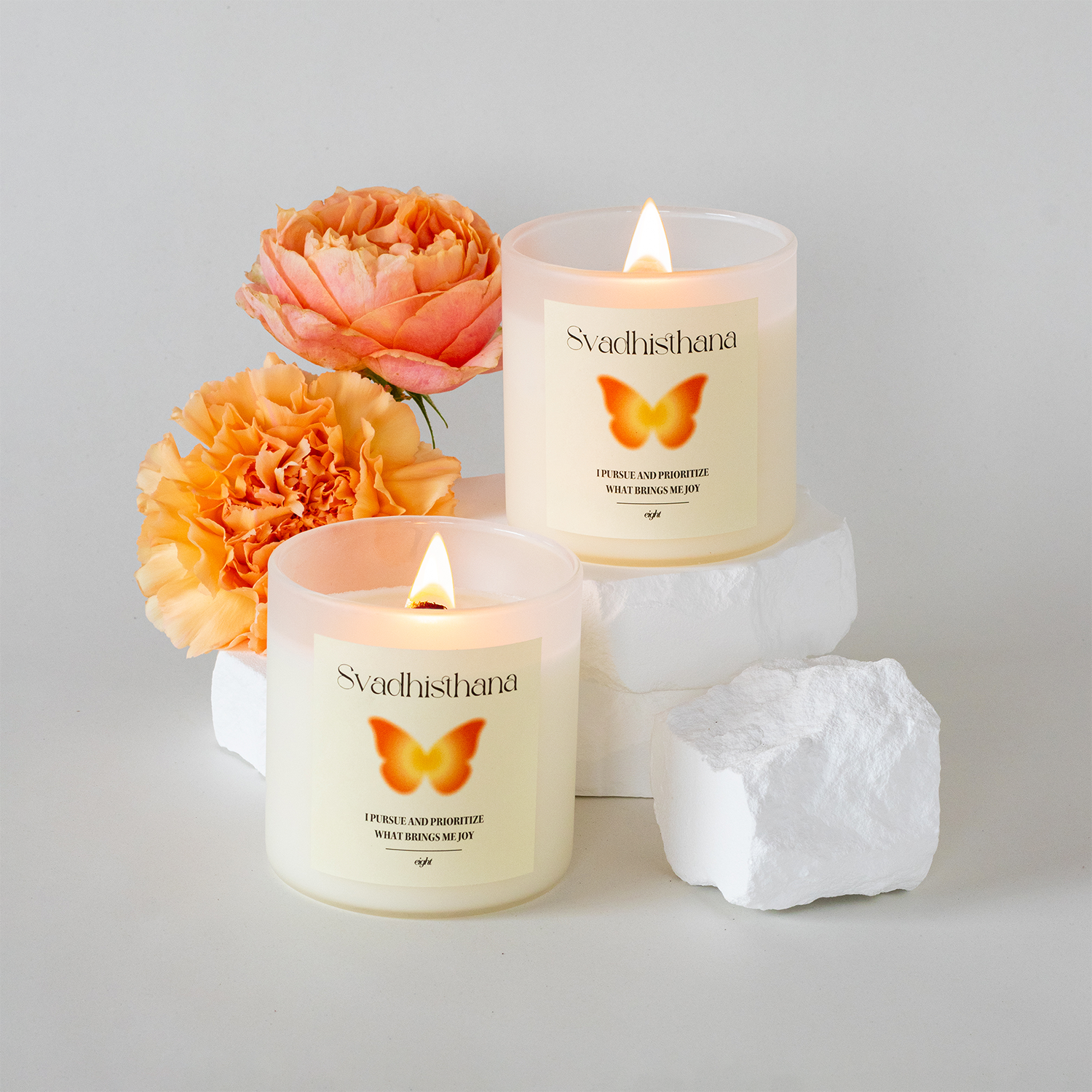 ウッド芯】第2チャクラキャンドル【SACRAL】