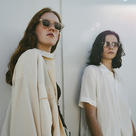 BLANC(ブラン)｜B0041 チタンフレームメガネ/ローズゴールド×クリア の