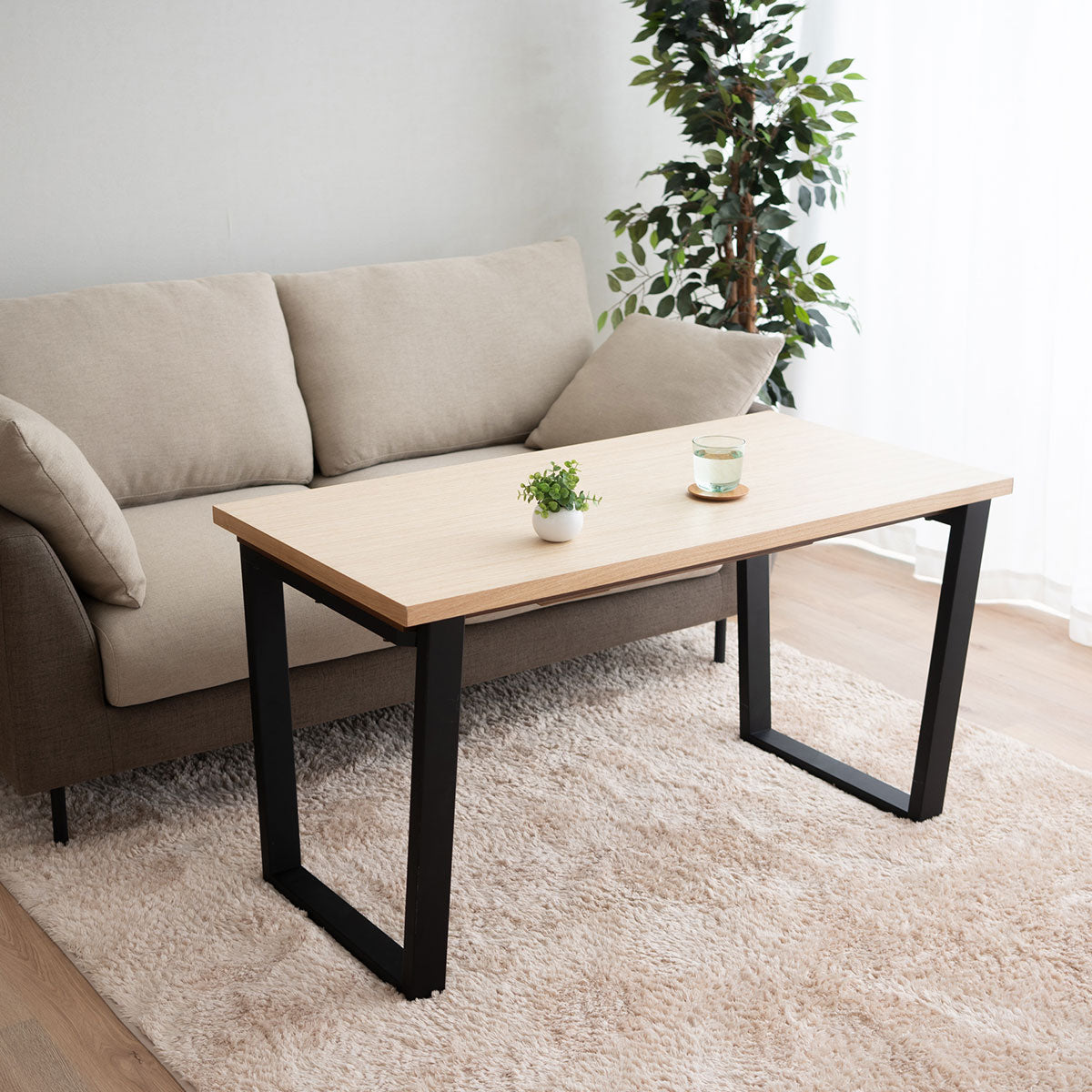 こたつテーブル ハイタイプ 幅120cm 長方形 木製 やぐら デスク 机