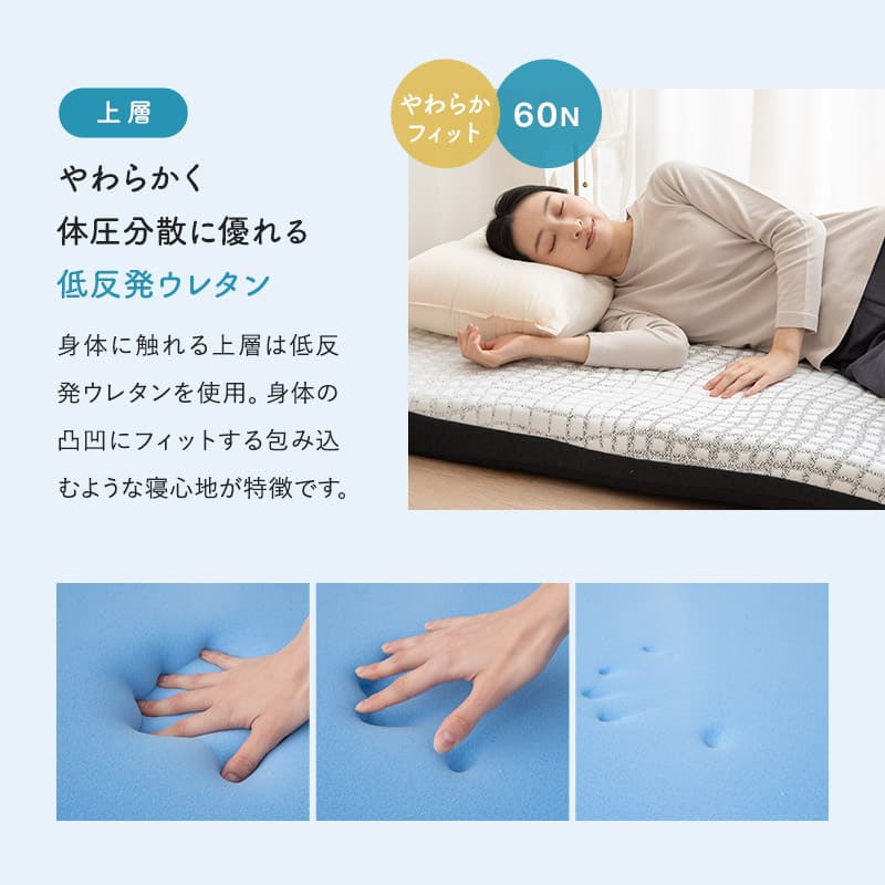 マットレス シングル 丸巻き ロール 極厚 10cm 人間工学 エルゴノ