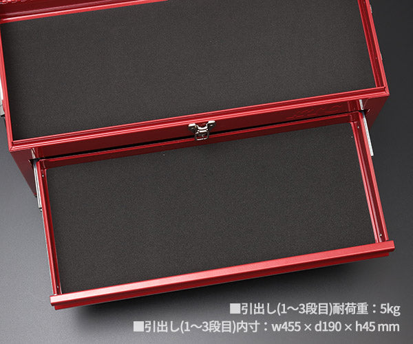 KTC工具箱 SKX0223R ツールチェスト(3段3引出し) レッド 京都機械工具