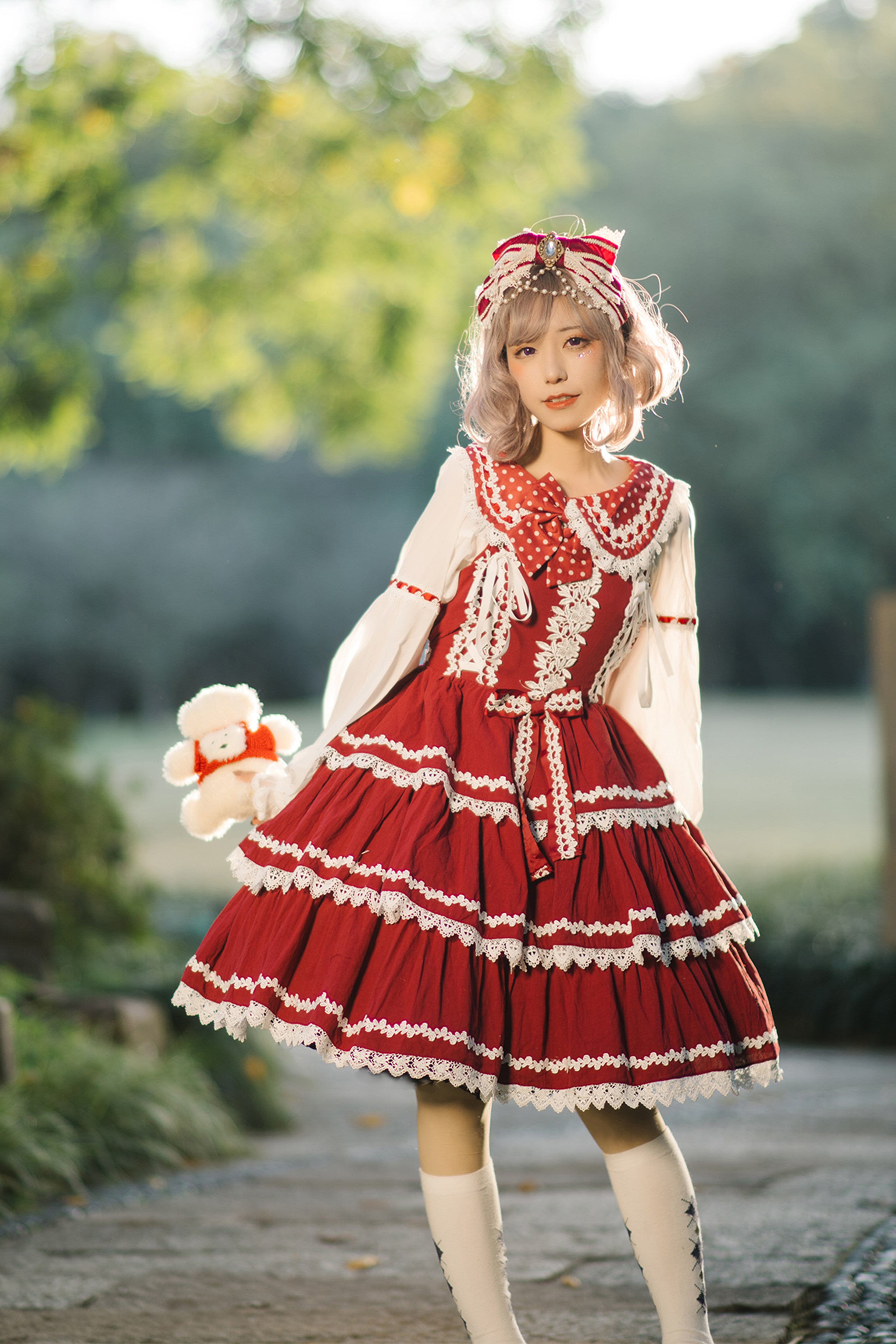 3段フリルケーキジャンパースカート【Infanta】 – Epetice