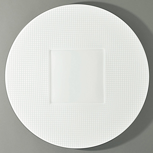 チェック プレート32cm（スクエアーセンター） - エルキューイ