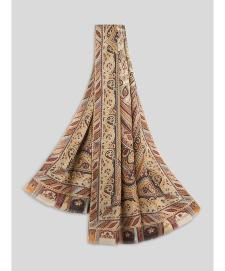 ETRO/エトロ_Women通販 | プリント ウール&シルク ショール【送料無料