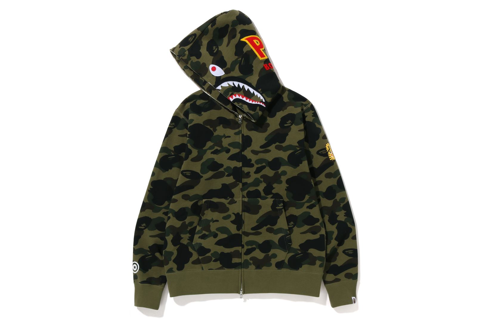 1ST CAMO 2ND SHARK FULL ZIP HOODIE MENS – eu.bape.com