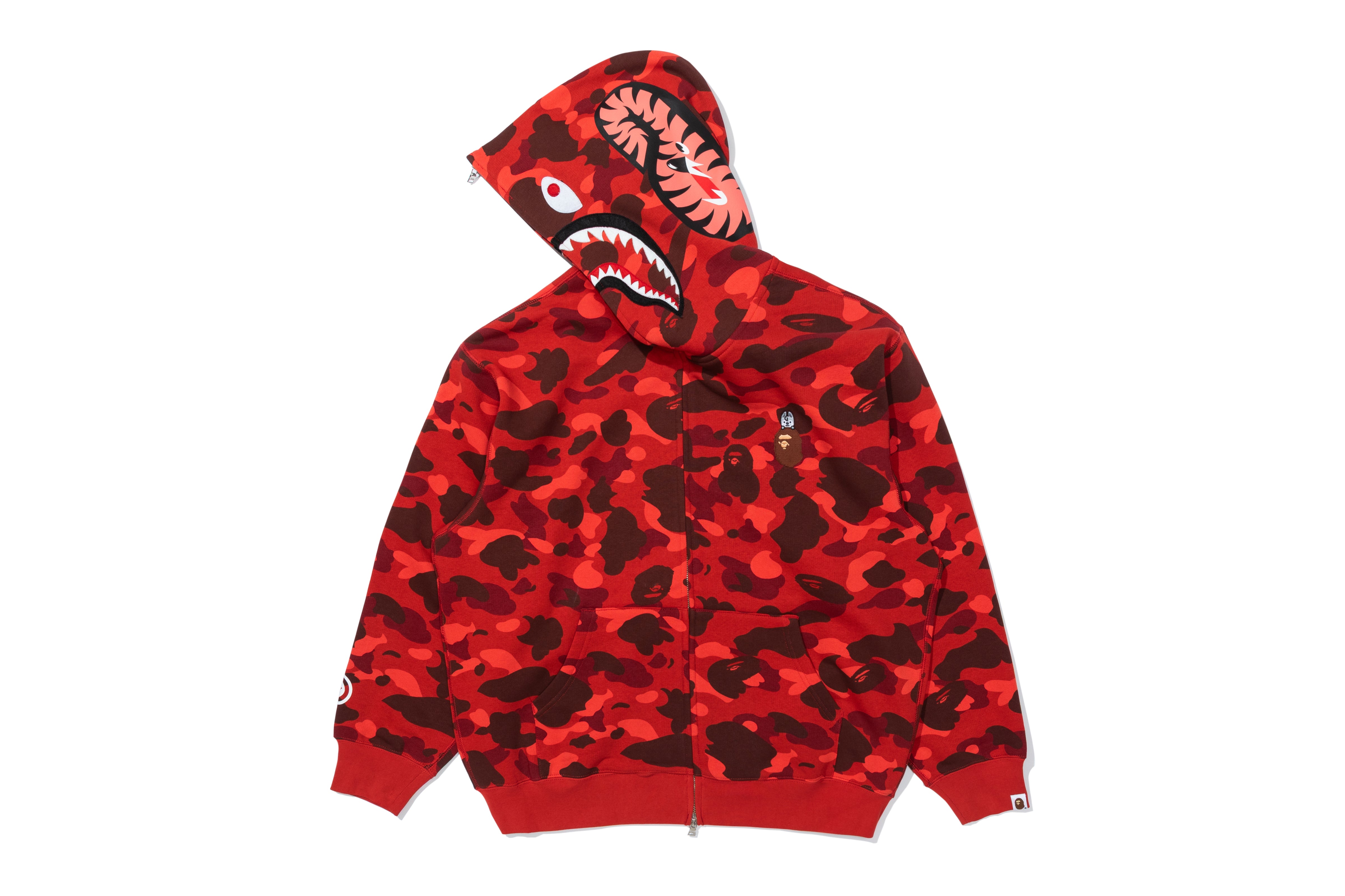 BAPE X STRAYKIDS CAMO SHARK RELAXED FIT FULL ZIP HOODIE – eu.bape.com