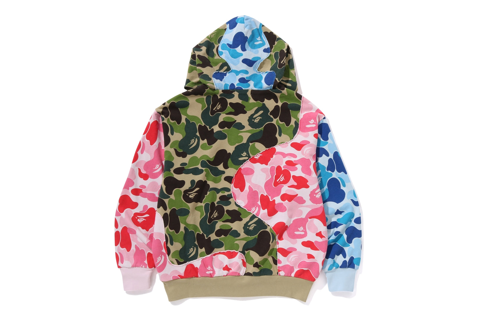 ABC CAMO PATCHWORK RELAXED FIT ZIP HOODIE MENS – eu.bape.com