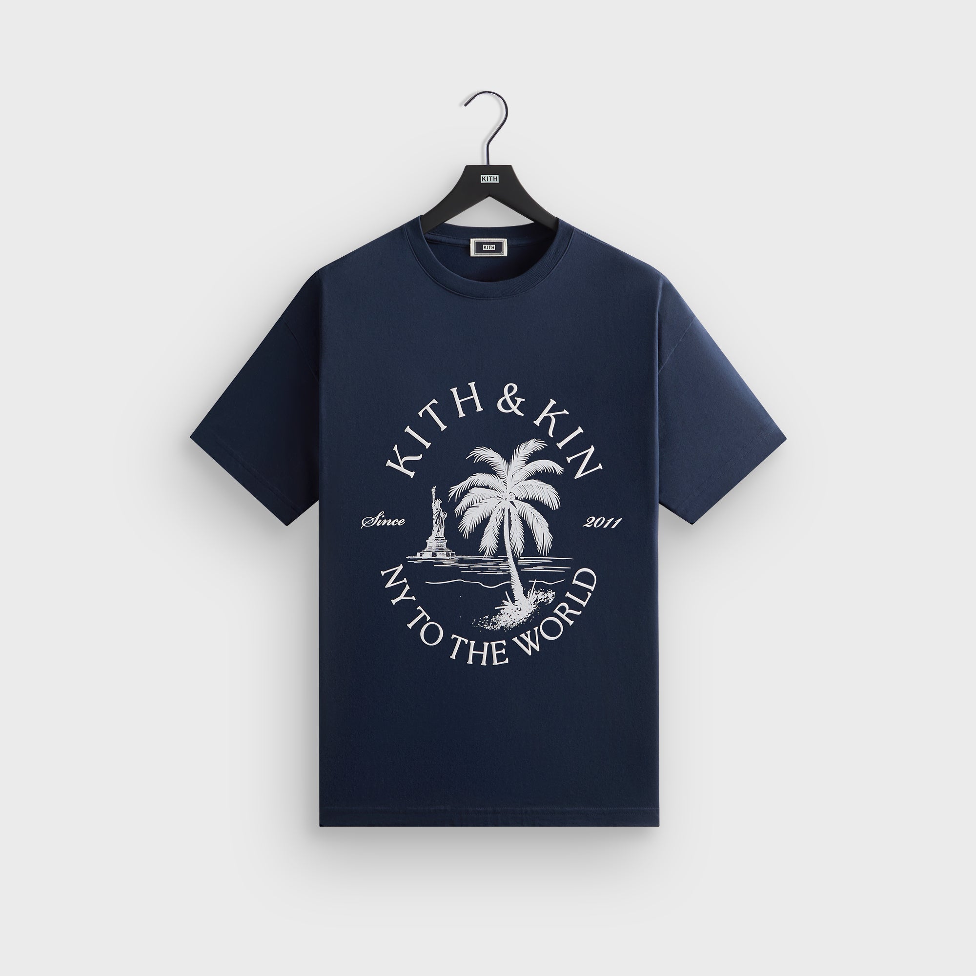 Kith NY to the World Palm Pocket Tee - Nocturnal – Kith Europe
