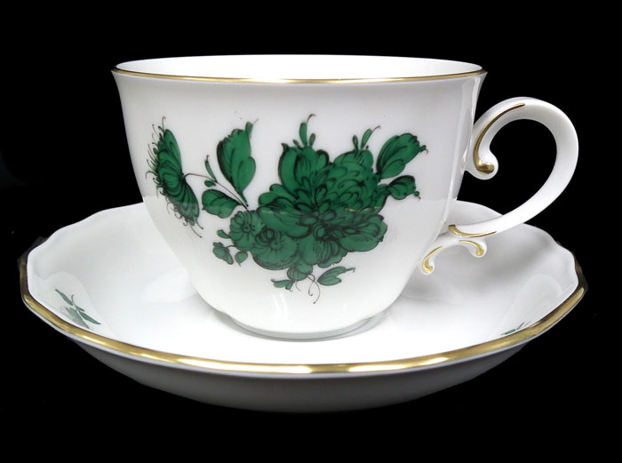 アウガルテン]白磁・銀縁デザートプレート 6枚 アウガルテン]白磁