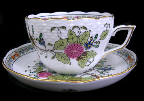 ヘレンド HEREND インドの華 多彩色 カップ＆ソーサー ＆プレート トリオ