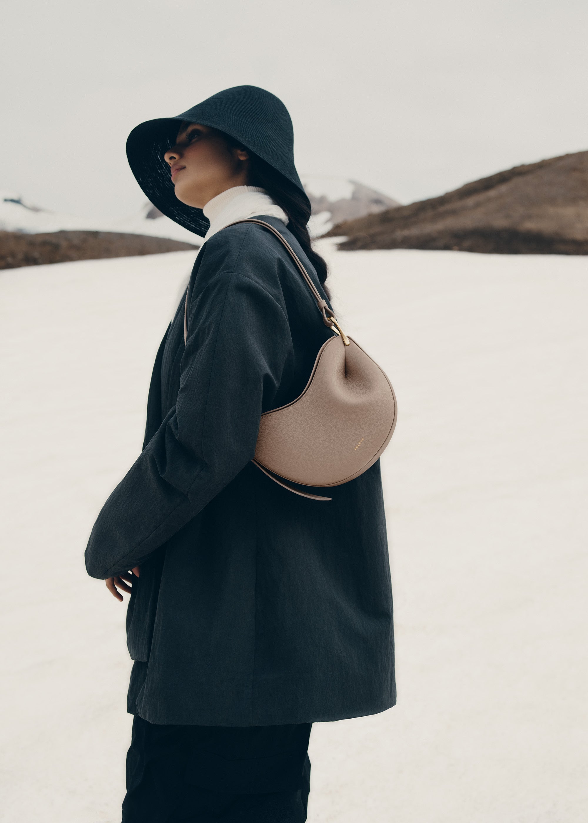 Polène | Bag - Tonca - Textured Taupe – Polène EU