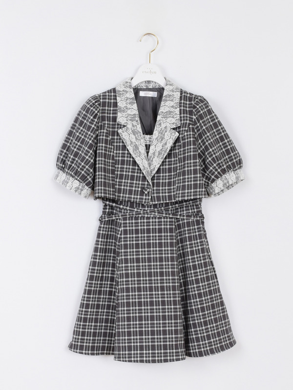 チェックジャケットセットワンピース｜evelyn（エブリン）公式通販サイト