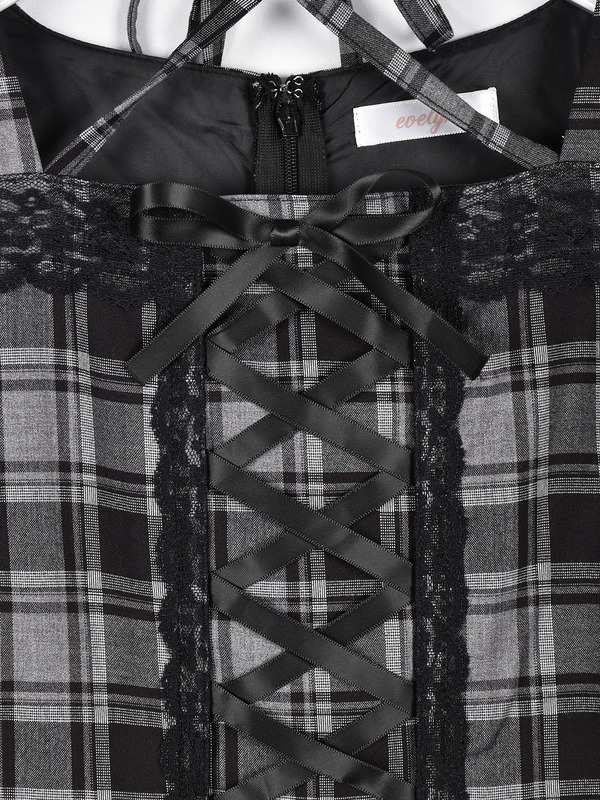 フロントリボンチェックロンパース｜evelyn（エブリン）公式通販サイト