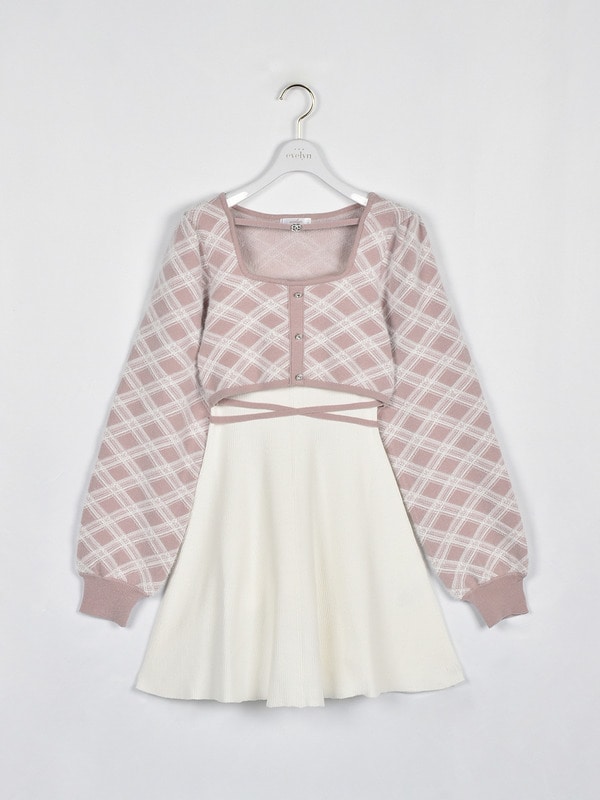 シャギーボレロフレアニットワンピース｜evelyn（エブリン）公式通販サイト