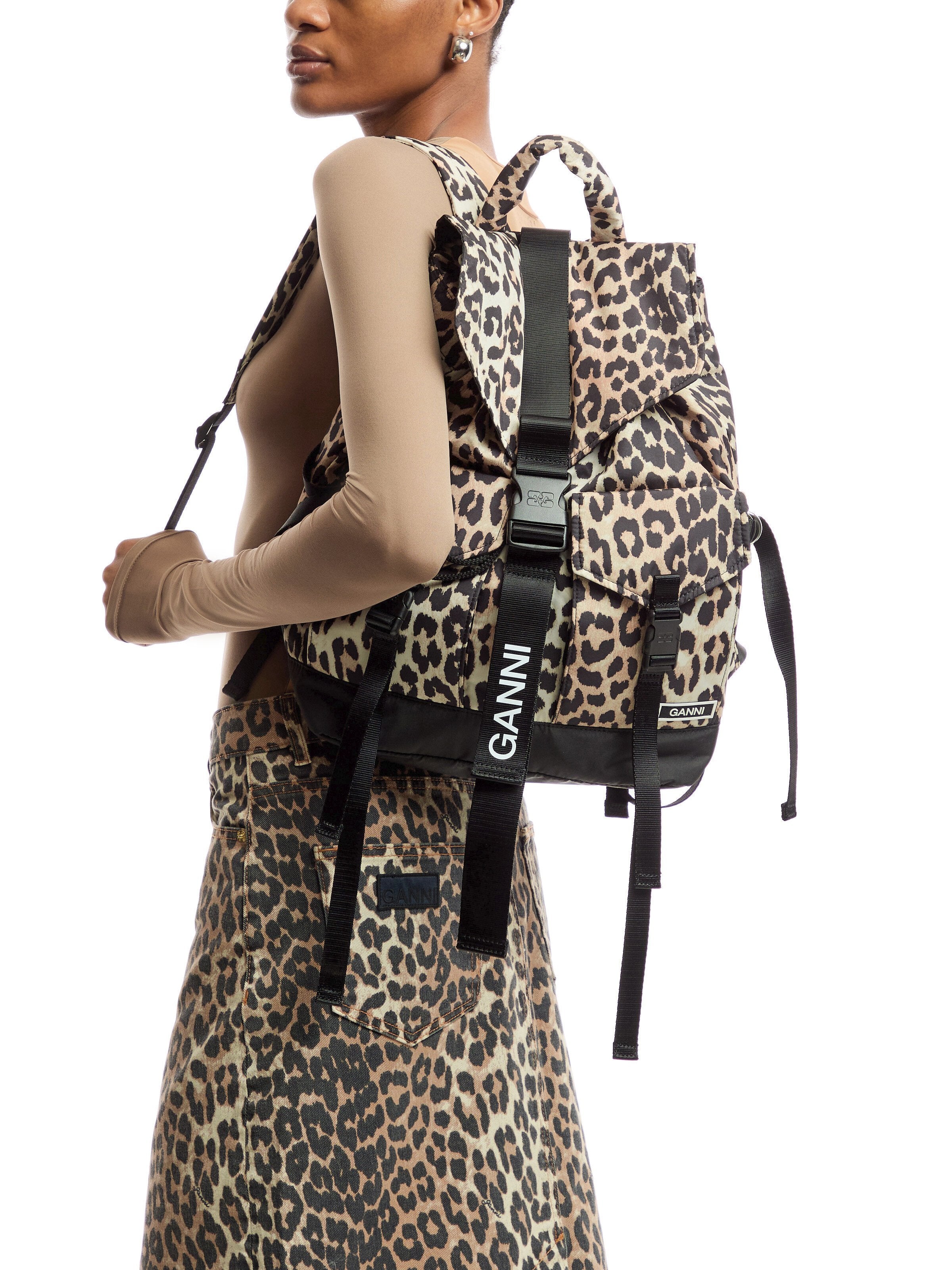 GANNI リュック Recycle Tech Backpack Picot GANNI Black Recycled