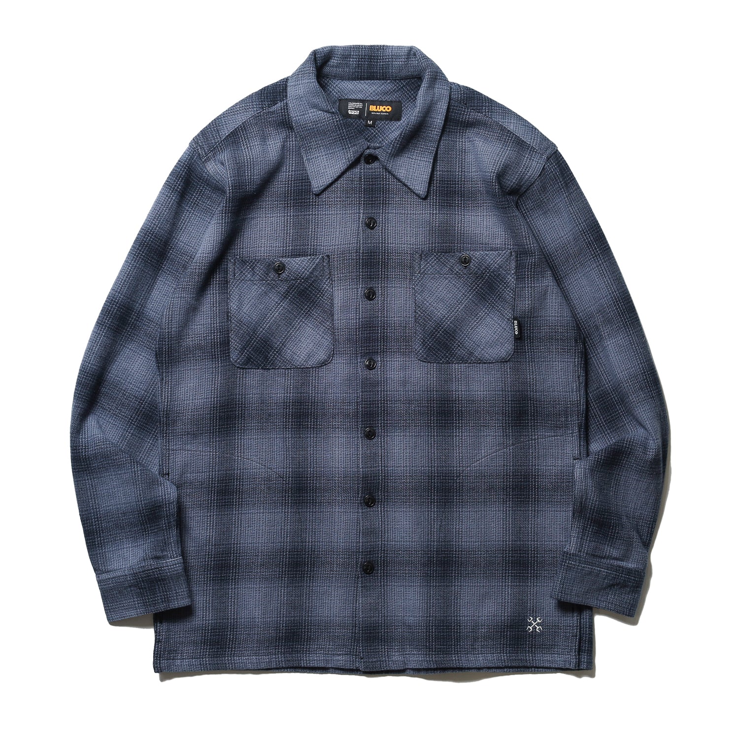 BLUCO / OMBRE CHECK FLANNEL SHIRT (NAVY) – Feelin'