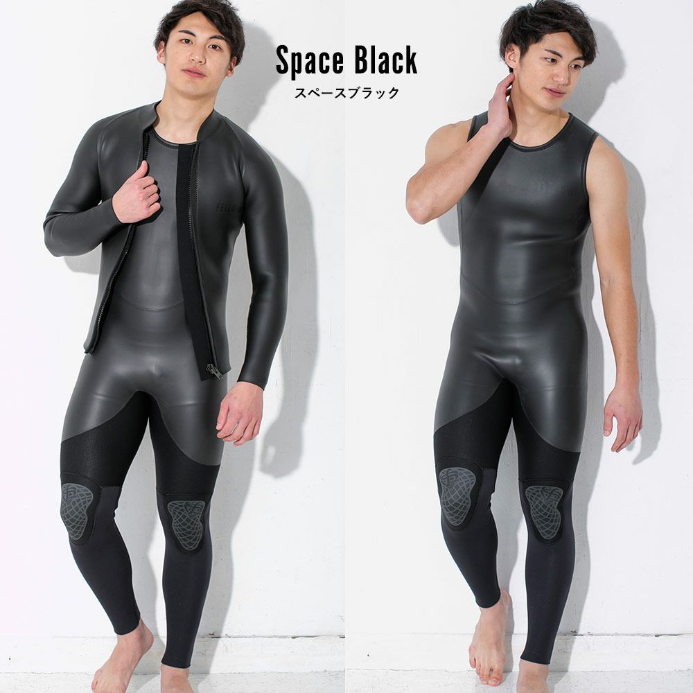 激安！ネオプレン フルジッパー タッパー ロングジョンML ブラック