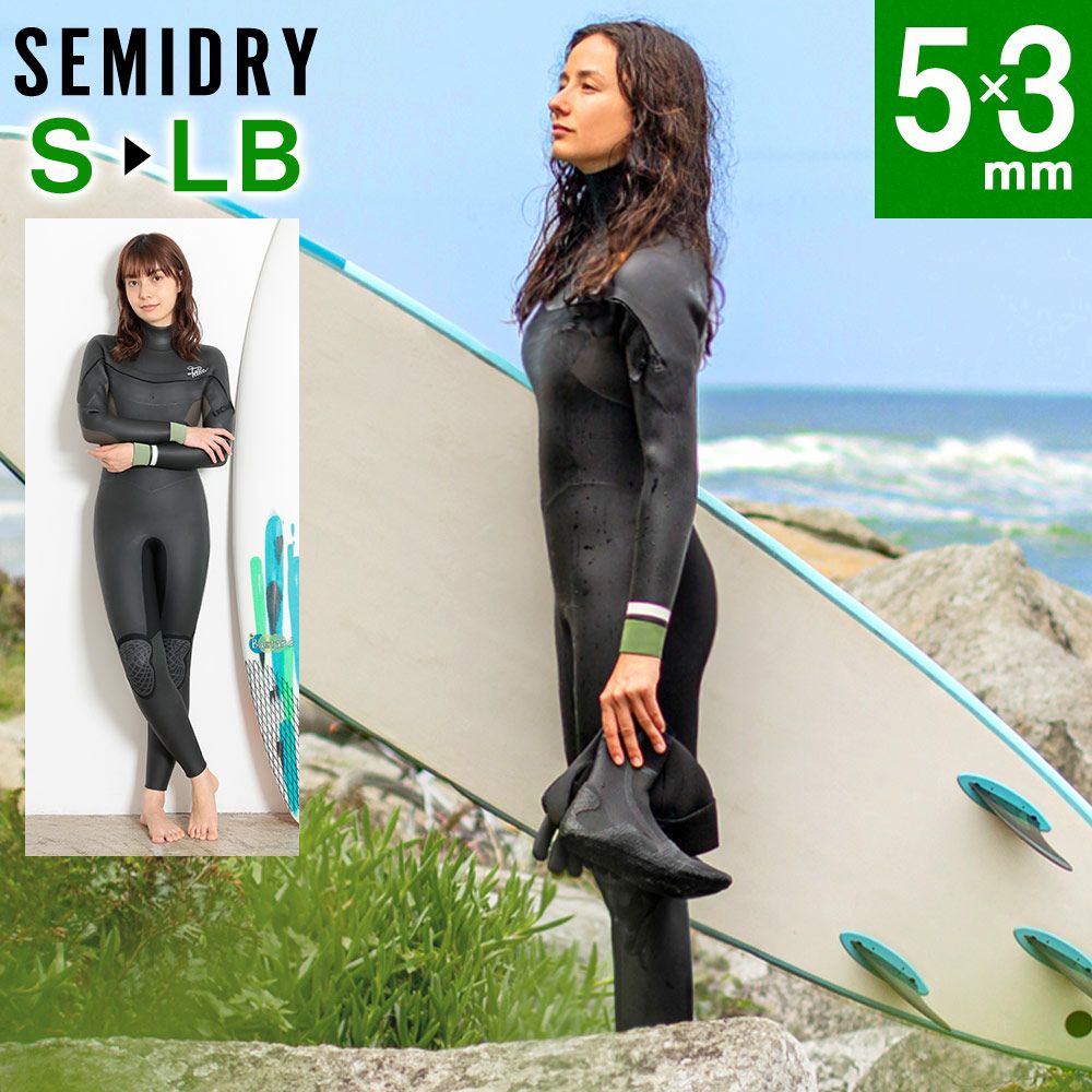 FELLOW レディース セミドライ ロングチェストジップ 5x3mm S～LB 全1