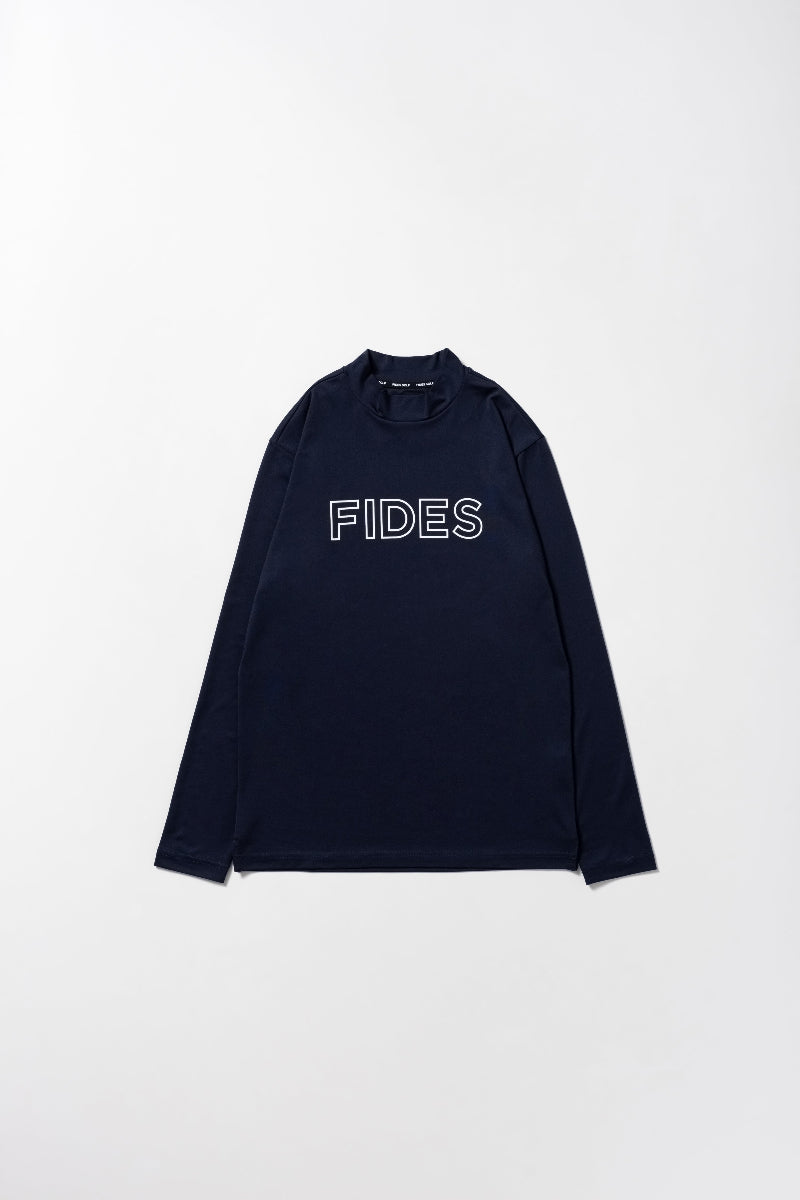 FIDES GOLF LOGO MOCK NECK L/S ネイビーM TOPS | FIDES GOLF
